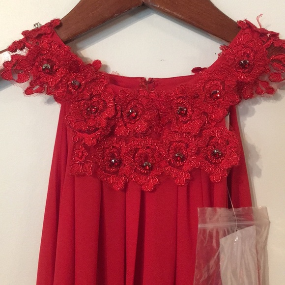 Red Dress Bundle LRD Belle Badgley Mischka Aqua - Picture 7 of 12